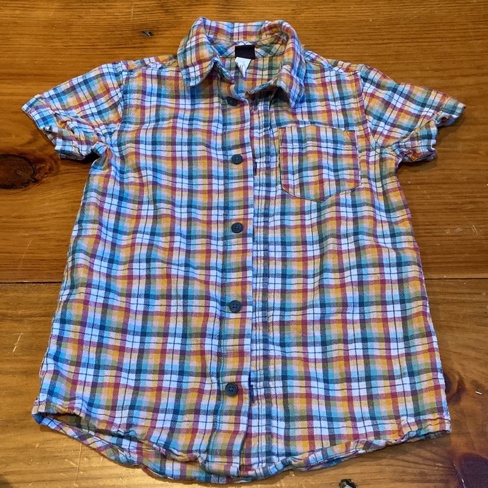 TEA COLLECTION 6 Linen Check Button Up Shirt